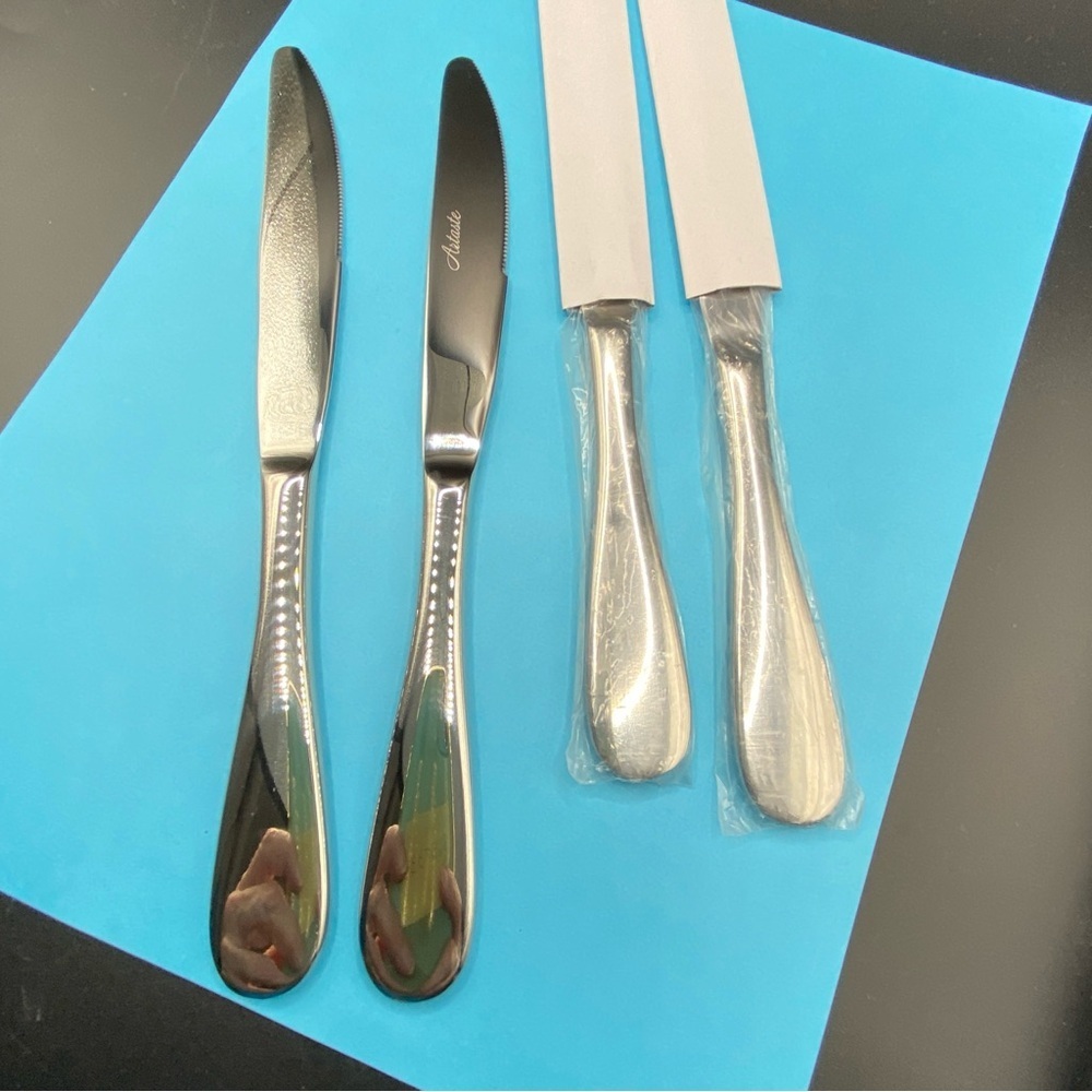 ARTASTE Rain Dinner Knives Set Of 4 NEW Rain Stainless Steel NWOT